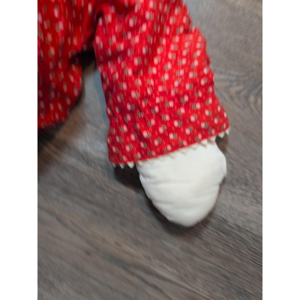 Vintage Raggedy Ann Handmade Rag Doll Red Floral Dress Yarn Hair 36 Inch - Picture 15 of 16